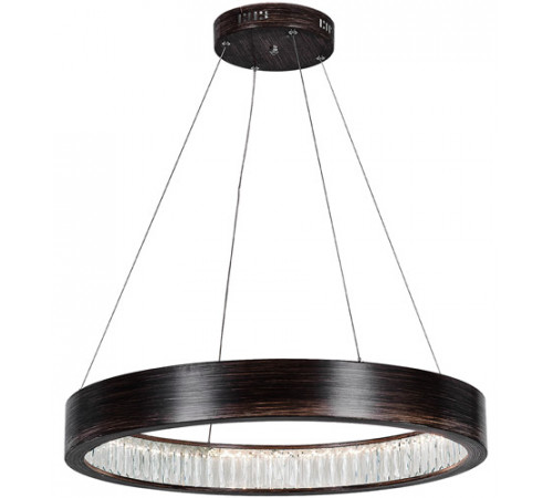 Rosalina LED 16 inch Wood Grain Brown Down Chandelier Ceiling Light