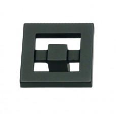 Nobu Square Knob 1 3/8 Inch Matte Black