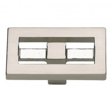 Nobu Rectangle Knob 1 3/4 Inch Brushed Nickel