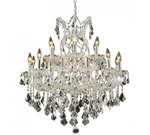 Maria Theresa 19 Light 30 inch Chrome Dining Chandelier Ceiling Light in Clear, Royal Cut