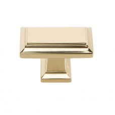 Sutton Place Rectangle Knob 1 7/16 Inch French Gold 