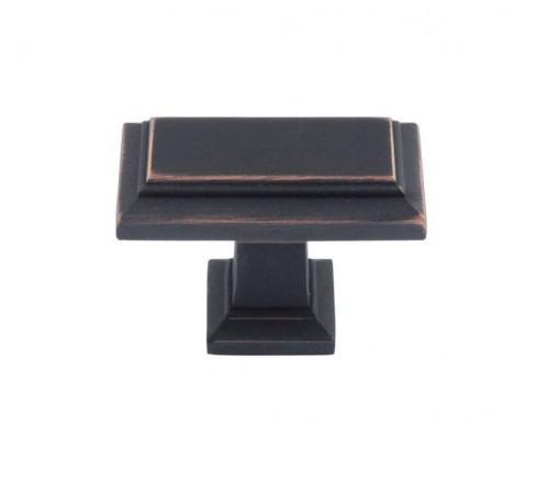 Sutton Place Rectangle Knob 1 7/16 Inch Venetian Bronze