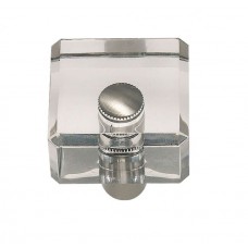 Optimism Square Knob 1 1/4 Inch Brushed Nickel