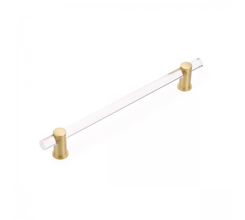 Lumiere Appliance Pull Acrylic Satin Brass 12