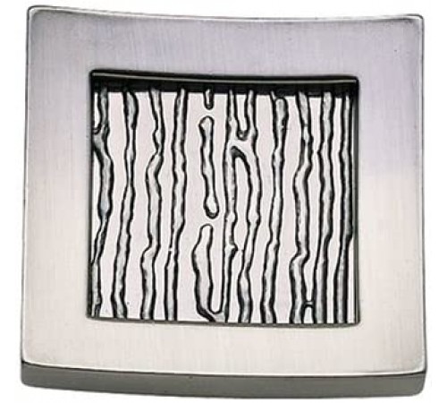 Primitive 1-1/2 Inch Square Knob  Brushed Nickel