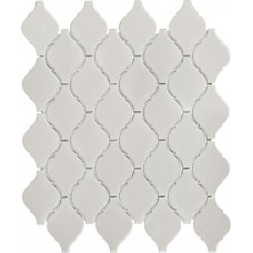 Soho Glossy Arabesque Porcelain Mosaics Warm Grey
