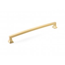 Menlo Park Appliance Pull Arched Signature Satin Brass 15
