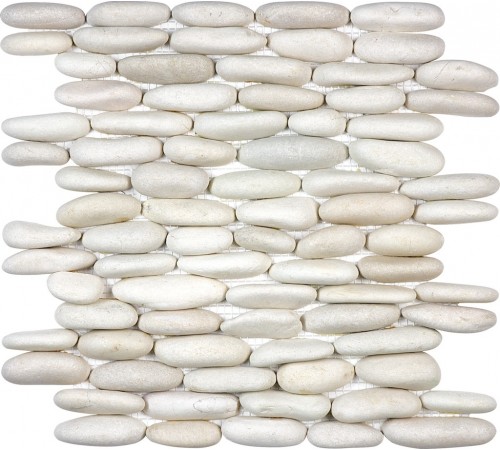 Zen Pebble Mosaics Staked Pebbles Serenity Ivory