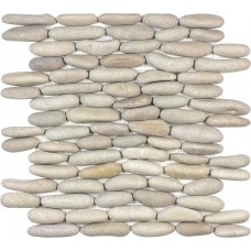 Zen Pebble Mosaics Staked Pebbles Driftwood Tan
