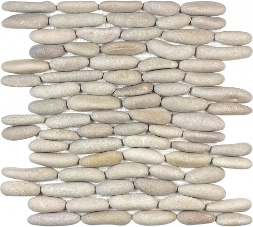 Zen Pebble Mosaics Staked Pebbles Driftwood Tan
