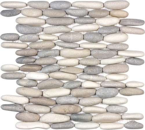 Zen Pebble Mosaics Staked Pebbles Harmony Warm Blend