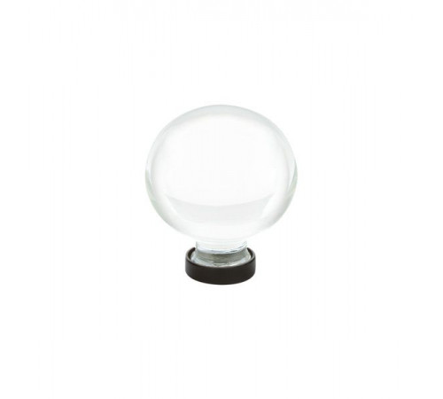 Crystal Bristol Knob Flat Black 1 1/4