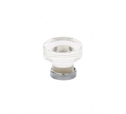 Crystal Grayson Knob Polished Chrome 1 1/4