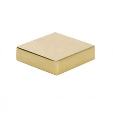 Thin Square Knob 1 1/4 Inch French Gold