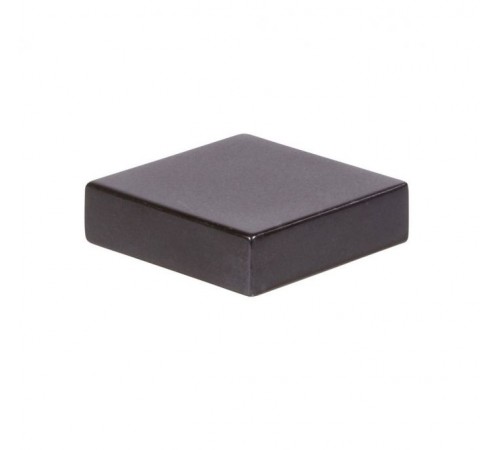 Thin Square Knob 1 1/4 Inch Modern Bronze