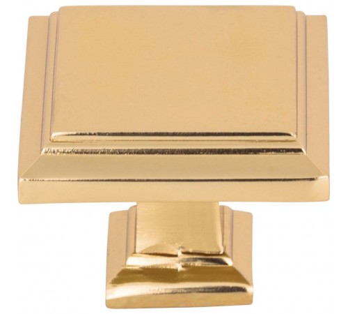 Sutton Place Square Knob 1 1/4 Inch French Gold