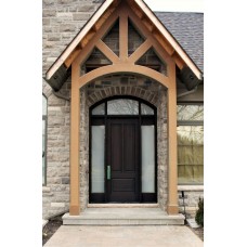 3 panel door with transom and 2 sidelights