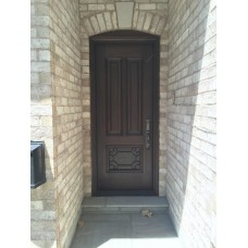 3 panel solid door with design