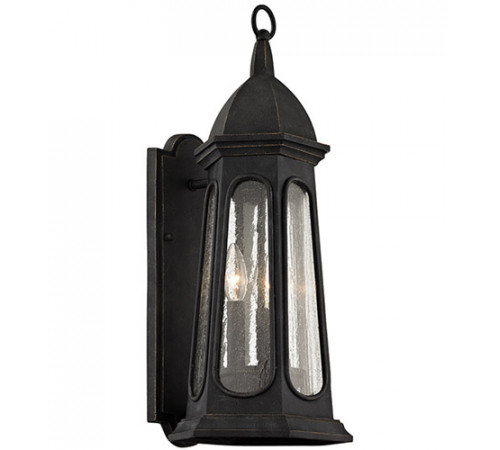 Astor 3 Light 22 inch Vintage Iron Outdoor Wall Sconce