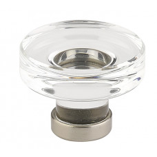 Crystal Grayson Knob Satin Nickel 1 3/4