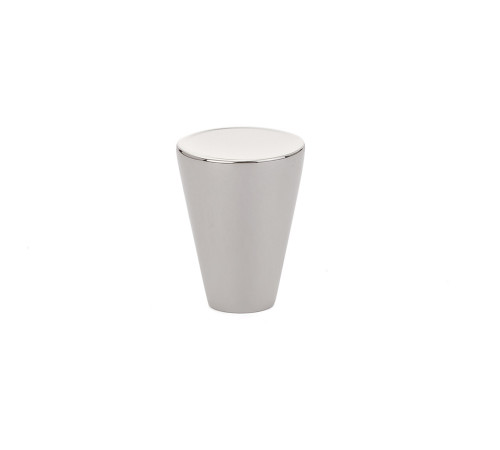 Contemporary Cone Knob Polished Nickel 1 1/8