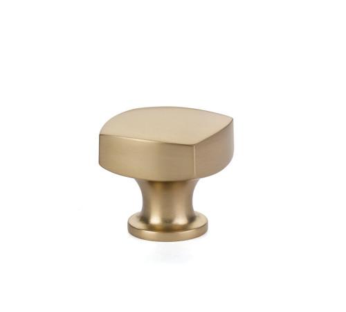 Urban Modern Freestone Knob Satin Brass 1 1/4