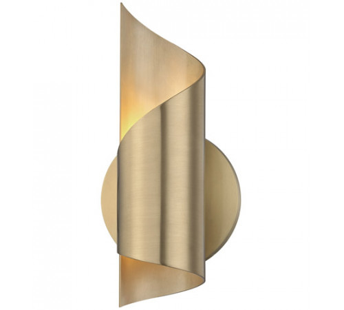 Evie LED 5 inch Aged Brass ADA Wall Sconce Wall Light