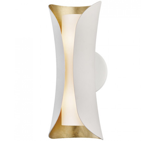 Josie 2 Light 5 inch Gold Leaf / White Wall Sconce Wall Light in Gold Leaf and White