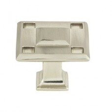 Modern Craftsman Square Knob 1 5/16 Inch Brushed Nickel