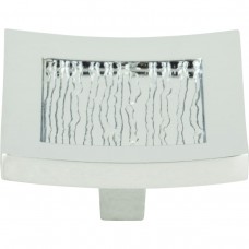 Primitive 1-1/2 Inch Square Knob Polished Chrome