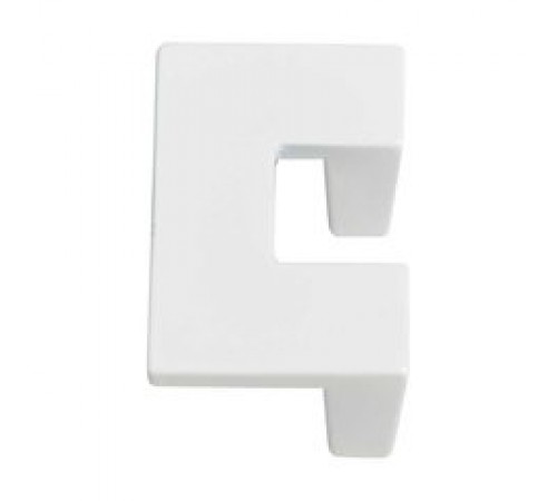 U Turn Knob 1 1/4 Inch (c-c) High White Gloss