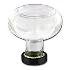 Crystal Georgetown Knob Flat Black 1 1/4