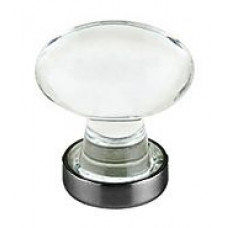 Crystal Hampton Knob Pewter 1 1/4