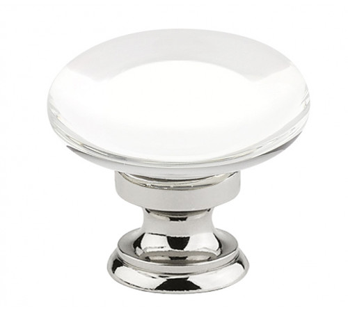 Crystal Providence Knob Polished Chrome 1 3/8