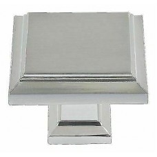 Sutton Place Square Knob 1 1/4 Inch Polished Nickel