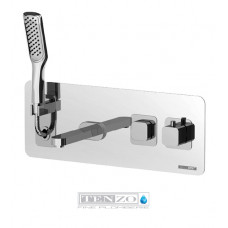 Nissima Pull-Out Wall-Mount Tub Faucet, 2-Function, Quantum, Horizontal